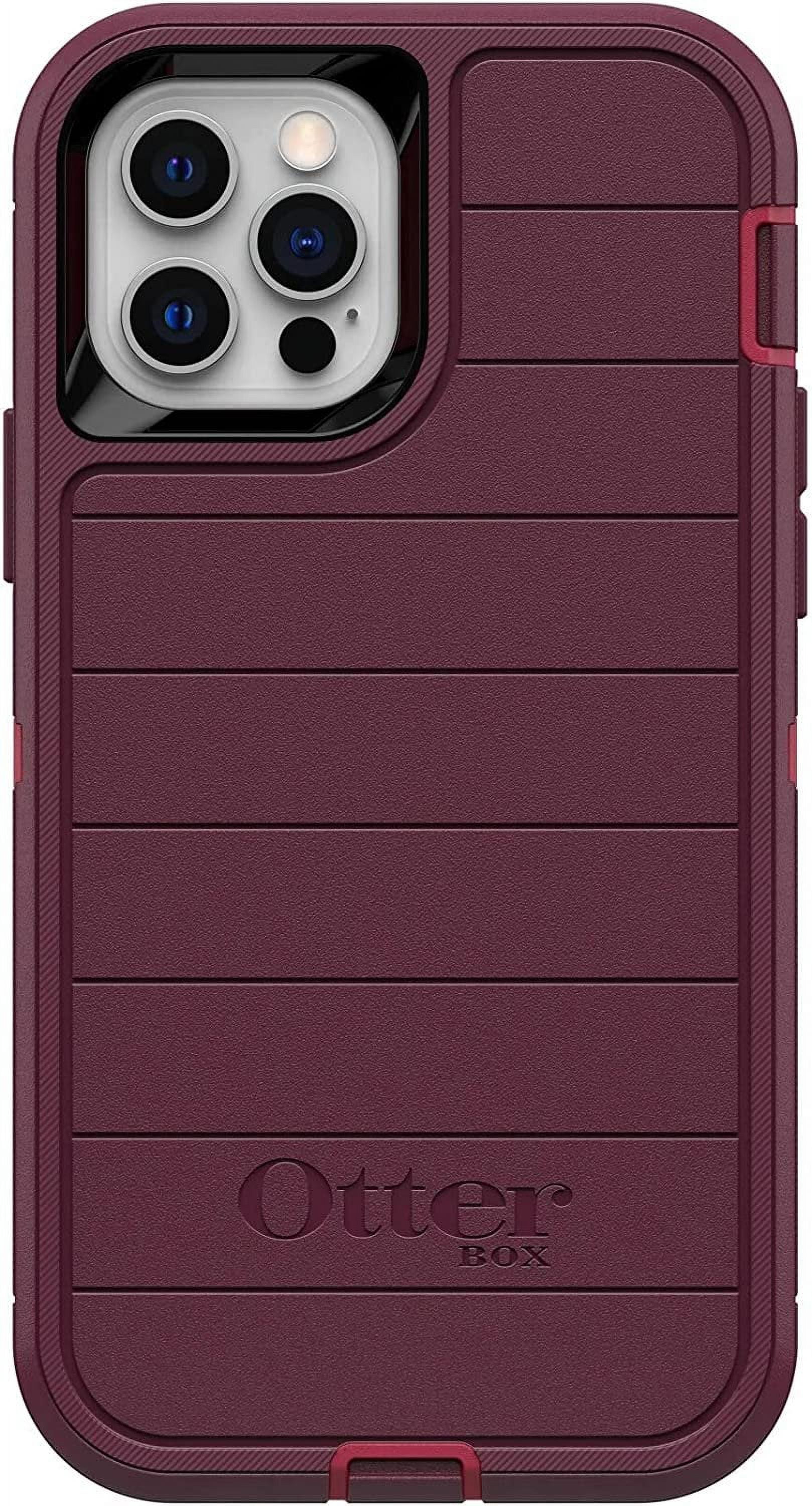 OtterBox Defender Series Phone Case with Holster Clip for iPhone 12 & iPhone 12 Pro, Berry Potion