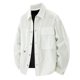 thumbnail image 2 of Blusa y camisa de manga larga con cuello vuelto para hombre, moda masculina, fina, color liso, manga larga, cuello, botón, bolsillo, abrigo grande, poliéster, parte superior, 2 of 6