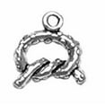 thumbnail image 1 of Sterling Silver 16" .8mm Box Chain 3D Twisted Pretzel Pendant Necklace, 1 of 2