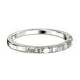 thumbnail image 3 of .40ct Baguette Cut Five Diamond Moissanite 18K White Gold Over Silver Wedding Band, 3 of 4
