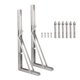 thumbnail image 1 of Soportes de estante de pared plegables Uxcell, soporte de estante montado en la pared de acero inoxidable resistente, ahorrador de espacio para mesa de 15", 1 of 7