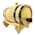 thumbnail image 3 of Barril de vino de roble para catering Barril de vino de madera para elaboración propia Adornos decorativos Barril de madera Barril de madera para barbacoa Tienda Barril de cerveza de autoservicio, 3 of 5