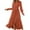Red, variant on SZXZYGS Womens Long Dresses for Wedding Guest Lace Women Fashion Boho Maxi Dress V Neck Long Sleeve Flowy Slit Wedding Party Dresses Formal Dress Plus Size with Sleeves