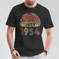 thumbnail image 2 of Women's 70th Birthday T-Shirt - Vintage-Inspired July 1954 - Retro 70 Years Old - Classic Fit Birthday Gift Idea for Grandma, Mom, Aunt, Wife - Premium Cotton Casual Wear, 2 of 3