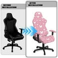 thumbnail image 5 of Xoenoiee Pink Butterfly Print Stretchable Gaming Chair Cover with Armrest Protector Washable Elastic Computer Chair Slipcover Anti-Slip Easy to Install Water-Repellent for Office Use, 5 of 7