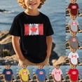 thumbnail image 2 of T-Shirts de la Fête du Canada Filles Drapeau du Canada Blouse à Manches Courtes Garçons Imprimé Drapeau de la Fête du Canada Coupe Régulière Filles Haut Décontracté Imprimé Drapeau du Canada, 2 of 5