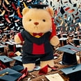 thumbnail image 1 of Oso de peluche de graduado | Peluche suave de 30 cm con birrete y toga | Regalo de graduación para estudiantes, compañeros de clase, licenciatura o doctorado, 1 of 6