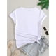 thumbnail image 3 of Cozy Christmas Graphic Print Women's Fashion T-Shirt - Medium Stretch Knit Fabric, Round Neck, Short Sleeve, Comfortable Summer Top for Casual, 3 of 6