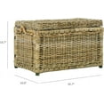 thumbnail image 5 of HPM9003B Jacob 30" Wicker Storage Trunk, Collapsible for flat storage, Rattan-Kubusoft Gray, Coastal for Office, Dorm Room-LivingRoom, Bedroom, Dining Room, Natural, 5 of 10