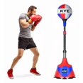 thumbnail image 1 of Pera de Boxeo con Base Ajustable, Balón de Reacción 360° para Entrenamiento, Resorte Silencioso y Ventosa Fuerte, Ideal para Ejercicio en Casa, Oficina o Viajes, Apto para Todas Las Edades, 1 of 9