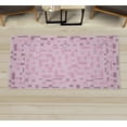 thumbnail image 1 of Modern Decorative Rug, Geometric Themed Design Squares by Bars Simplistic Striped Look Pattern, Quality Carpet for Bedroom Dorm and Living Room, 6 Sizes, Pale Pink, by Ambesonne, 1 of 1