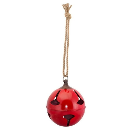 Home Seasonal Decorative Sleigh Bell 9"D X 29"H (Set Of 2) Iron - Red, Brown