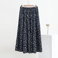thumbnail image 2 of WRKEKC Flowy Skirts for Women Boho Floral Print Elastic Waist Beach Skirt with Ruffle Trim and Lightweight, 2 of 5