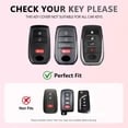 thumbnail image 2 of Key Fob Cover Compatible with Fit for Toyota Grand Highlander Camry Corolla Tundra Prius Venza Tacoma 4Runner RAV4 Land Cruiser Crown Sienna Keychain Case Holder Protector,B:purple, 2 of 6