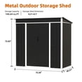 thumbnail image 2 of GangMei Metal Outdoor Storage Shed 6 FT 4 FT Tool Shed Storage with Sliding Door, 2 of 7