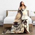 thumbnail image 3 of Husky Cool Mantas Franela Impreso Lovely Dog Portable Super Warm Throw Manta para sofá Travel Bedding Throws, 3 of 5