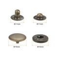 thumbnail image 2 of 24 Sets Snap Fasteners Kit Metal 15mm with 4 Tools for Leather, Bronze, 2 of 4