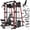 M11 Elite Smith -Red & Bench, variant on Mikolo M11 Smith Machine Home Gym, 2200LBS Power Rack with Functional Trainer, Cable Crossover, LAT Pulldown, Low Row, Landmine and Plate Storage for Full Body Strength Training