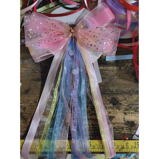 KAKOWELY Lazo grande DIY, accesorio para el cabello, lazo grande de poliéster, para bodas, fiestas, cumpleaños, regalos, decoración para novias, damas de honor y niñas.