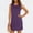 A128 Purple, variant on Women's Casual Summer Mini Tank Dress Crew Neck Sleeveless Straight Silhouette Breathable Cotton Blend T-Shirt Dress For Beach Cover Up Daily Wear Home Lounge