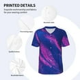 thumbnail image 3 of Hirioo Neon Gradient Blue for Men's Baseball T-shirt Shirts Short Sleeve Casual Summer Button Stretch T Shirts,Size S-4XL-4X-Large, 3 of 7