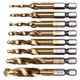thumbnail image 4 of 8 Uds grifo de flauta en espiral 1/4 pulgadas vástago hexagonal combinación de tornillo broca de rosca herramienta de biselado de perforación, 4 of 8