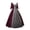 Wine, variant on Qiopertar Vintage Square Neck Dress for Women Gothic Cake Skirt Flounce Lace Short Sleeve Party Cocktail Elegant Princess Dress, Pink 4XL