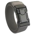 thumbnail image 2 of Nmnitkp Belt Men Quick Release Buckle Utility Work Belt, Elastic Nylon Canvas Casual Jean Belt, Father's Day Gift for Dad, Daily Working Camping & Hiking Outdoor Accessory Dark Gray,130cm, 2 of 7
