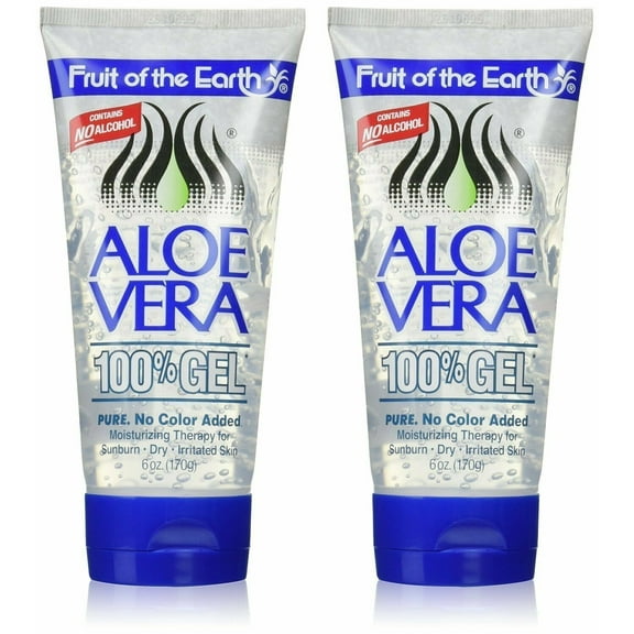 Fruit of the Earth Fresh Moisturizing Aloe Vera Leave 100% Gel, 6oz, 6-Pack