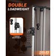 thumbnail image 4 of Wall Mount Cable Station, Cable Crossover Machine with 18 Positions, 400LB Capacity, High and Low Cable Crossover Machine for Garage Home Gym, 4 of 8