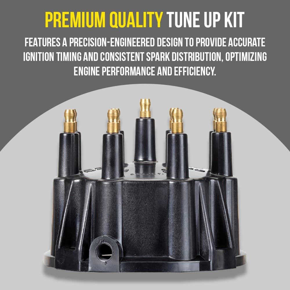 Mercruiser Thunderbolt V8 Distributor Cap Rotor Spark Plug Wires Kit Set 5.0 5.7 7.4 8.2 350 by FASWORX