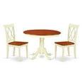 thumbnail image 2 of East West Furniture Dining Room Set Buttermilk & Cherry, HLCL3-BMK-W, 2 of 6