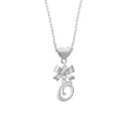 thumbnail image 2 of Delight Jewelry Silvertone Small Gelato Script Initial - O - Silver tone Bow Heart Necklace, 2 of 4