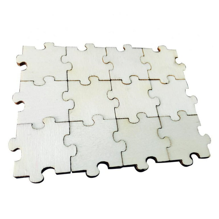 Gejoy 50 Pieces Floor Puzzle White Jigsaw Puzzle Blank Puzzle for  Decorating DIY Blank Puzzle Crafts Small Blank Puzzle Pieces Art for  Activity