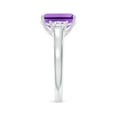 thumbnail image 3 of ANGARA Natural 2.9 Ct. Amethyst with Diamond Classic Ring in 14K White Gold for Women (Ring Size: 11), 3 of 9