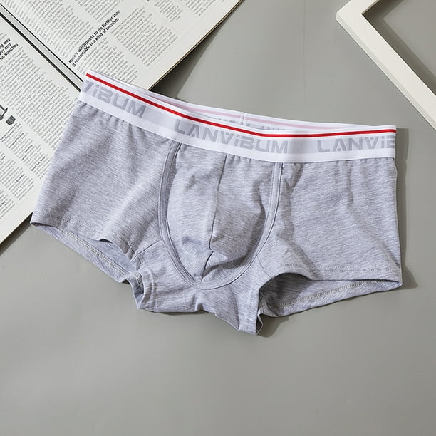UoCefik Men's Underwear Brief Pouch Breathable Solid Low Rise Boxer ...