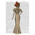 thumbnail image 2 of Fab Funky 20x24 White Modern Wood Framed Museum Art Print Titled - Fox Lady 1930s, 2 of 4