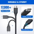 thumbnail image 5 of HLONK Station Dock  9.8 FT Fast Plug Charging Cord  for  Controller  Black, 5 of 5