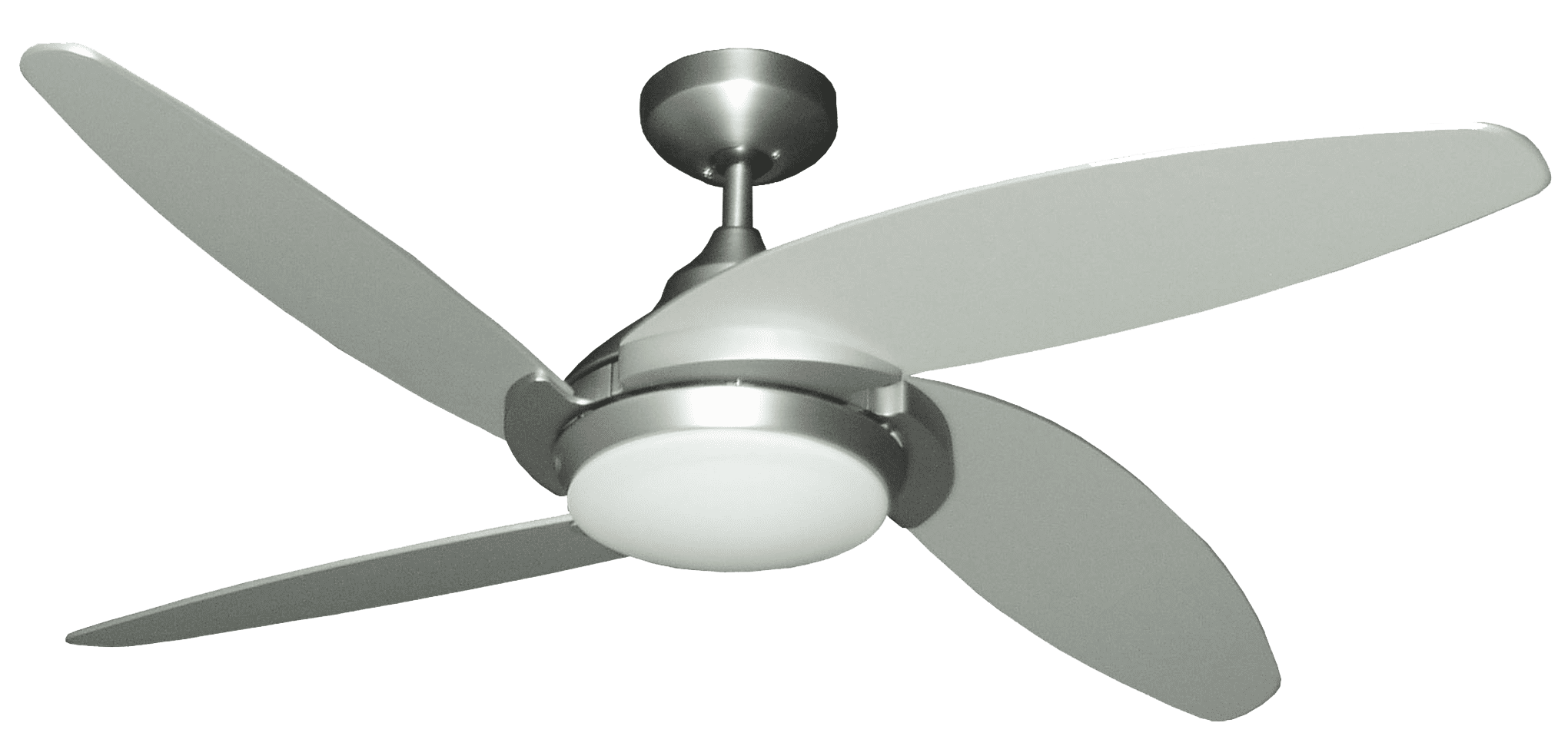 Tuscan 52 in. Satin Steel Ceiling Fan and LED Light with Remote Control