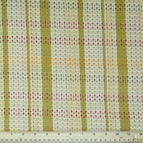 Waverly Inspirations 45" 100% Cotton Plaid Antique Print Sewing & Craft Fabric By the Yard, Green and White