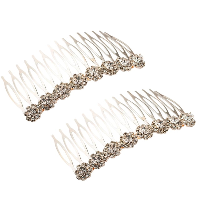 unbranded 2Ud Accesorios Para Con De Pedrería Peinetas Para Novias Y Eventos