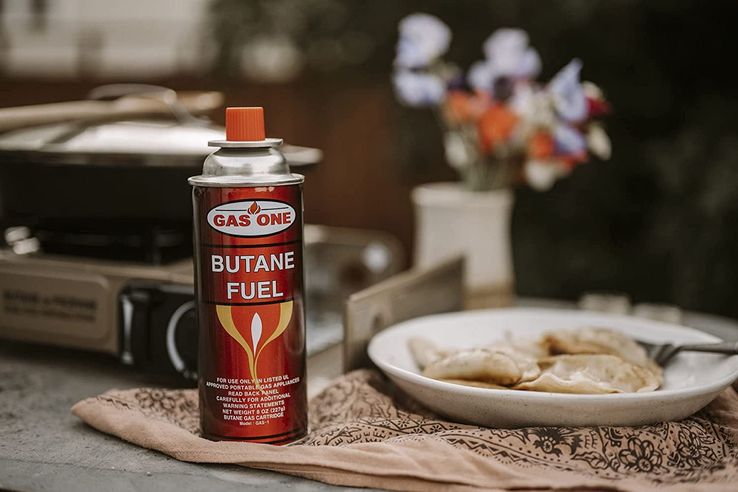 GasOne Butane Fuel Canister for Camping Stoves (12 Pack)