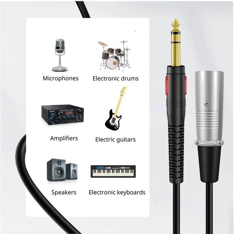 3.5mm TRS Stereo naar Dual XLR Mannelijke Y-Splitter Kabel R7C0A (12 Inch