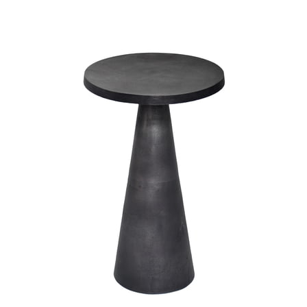 Black Metal Side Table – Modern Conical Accent Table