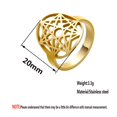 thumbnail image 5 of Heptagram Ring Stainless Steel Wedding Commemorative Romantic Jewelry, 5 of 5