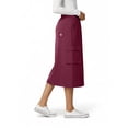 thumbnail image 4 of Medichic Women's Cargo 5-Pocket Scrub Skirt – 34" Length, Knit Waist, Flex Fabric, Black XS, 4 of 4