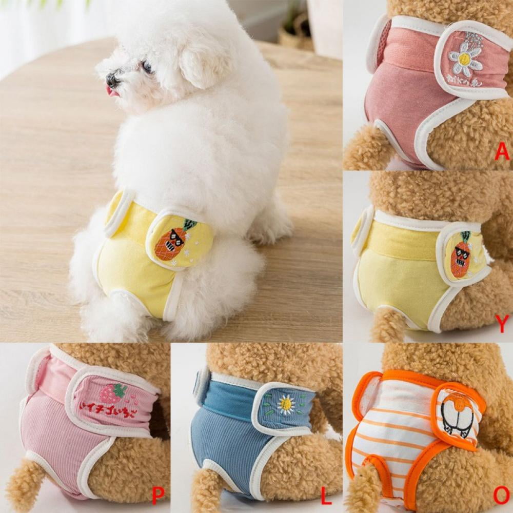 Cotton Dog Sanitary Menstrual Panties Female Puppy Diapers With Elastic ...