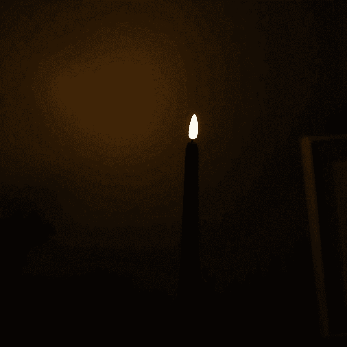Pack of 12 Remote Halloween Taper Candles,Black Color Flameless Pillar Candles,Battery Candles with Contain