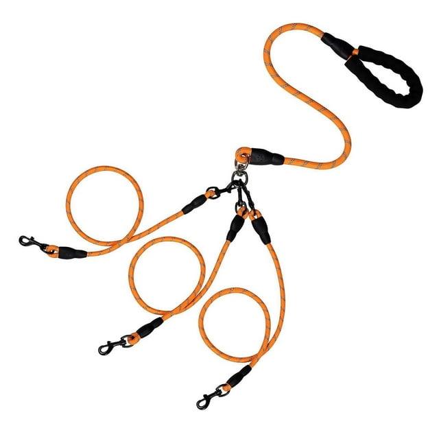 Hearth & Gear Reflective Bungee Dog Leash With Padded Handles For Running Walking Outdoor Activities Adjustable Pet For Cats Dogs