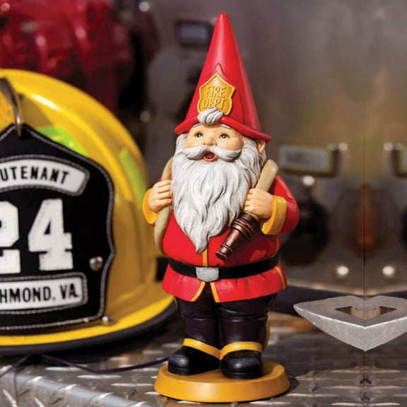 Evergreen Fireman Inspirational Garden Gnome